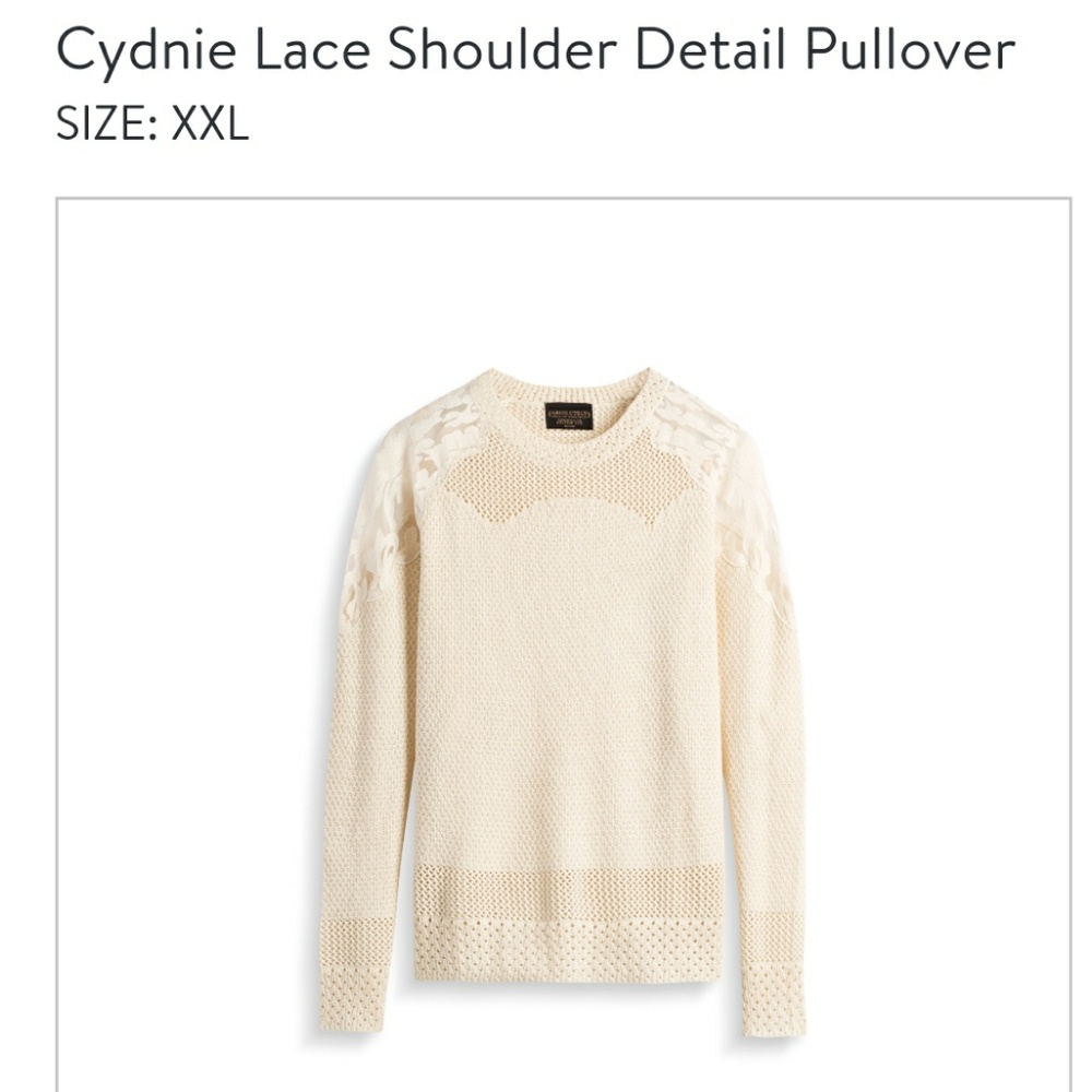 Sweater with lace accents